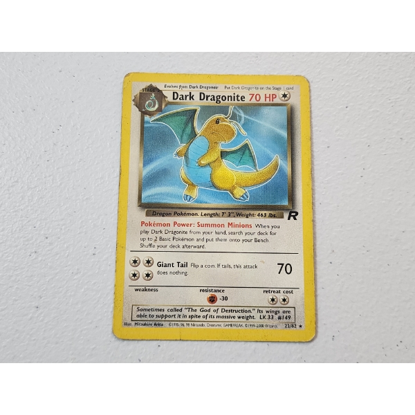Vintage Pokemon Trading Card: Dark Dragonite 22/82