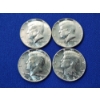 Image 1 : x4 Assorted Years 40% Silver Kennedy Half Dollars - FV: $2.00