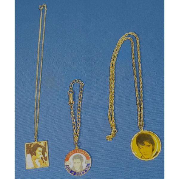 (3) Collectible Costume Elvis Presley Necklaces 