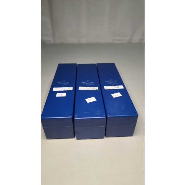 (3) Whitman 2x2x9 Plastic Coin Storage Boxes  - Holds Coin Flips