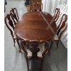 Image 1 : Exquisite Queen Anne Oval 68''x44''x30'' Solid Cherry Wood Dining Table & 6 39'' Chairs