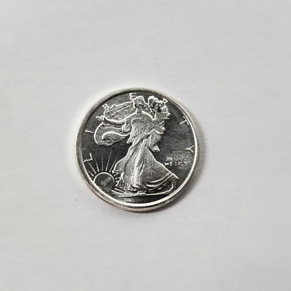 Walking Liberty 1/10th Troy oz .999 Fine Silver Round - Mint Condition