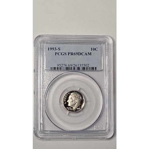 PCGS 1993-S PR69 DCAM Roosevelt Dime ~ 90% Silver Dime!