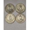 Image 2 : 4 Count 90% Silver Washington Quarters - AFV $1 Total ~