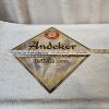 Image 2 : Vintage Pabst Andeker "The Most Expensive Taste In Beer" Diamond Shaped Frameless Mirror Sign (17")