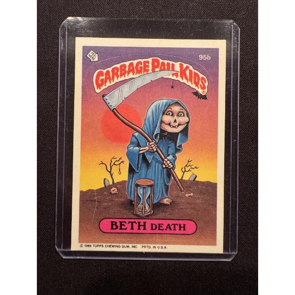 1986 Topps Garbage Pail Kids Beth Death Trading Card - Exceptional Condition