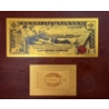 Image 1 : Pure 24k 999 Gold Foil United States 1896 Educational $1 Lg Note Processed in Pure GOLD wCOA