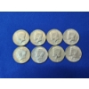 Image 1 : Lot of 8 Kennedy Half Dollars - 40% Silver FV: $4.00