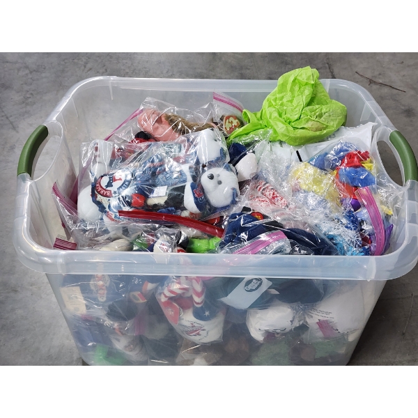 Tote Filled With Assorted TY Beanie Babies & Collectible Plush ~ TOTE INCLUDED!