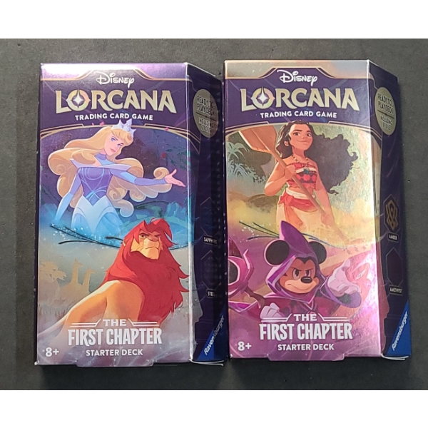 (2) Sealed Disney Lorcana "The First Chapter" Starter Deck Boxes 