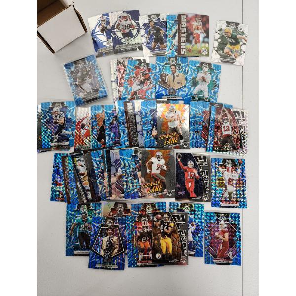 Large Lot of Assorted 2023 Panini Mosaic Football Cards - All in Mint or Near Mint Condition
