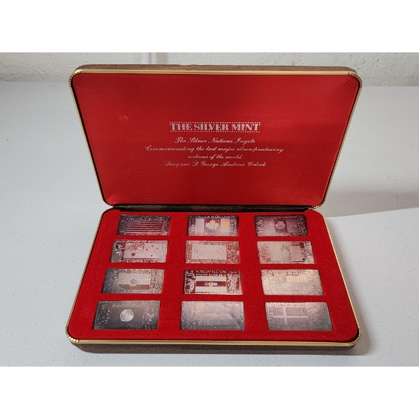 *INCREDIBLE BULLION SET* The Silver Mint Silver Nations Ingots: x12 20-Gram .999 Fine Silver Bars 