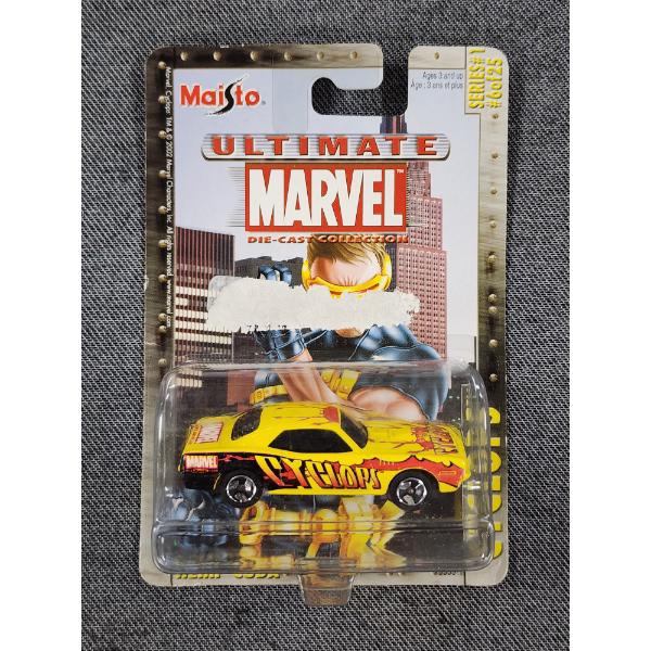 Vintage NEW IN THE BOX Maisto Ultimate Marvel Cyclops Die-Cast Plymouth Toy Car