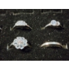 Image 5 : Six Sterling Silver Rings Ft. Clear Stones & One Without Stones - Total Weight: 14.6 Grams