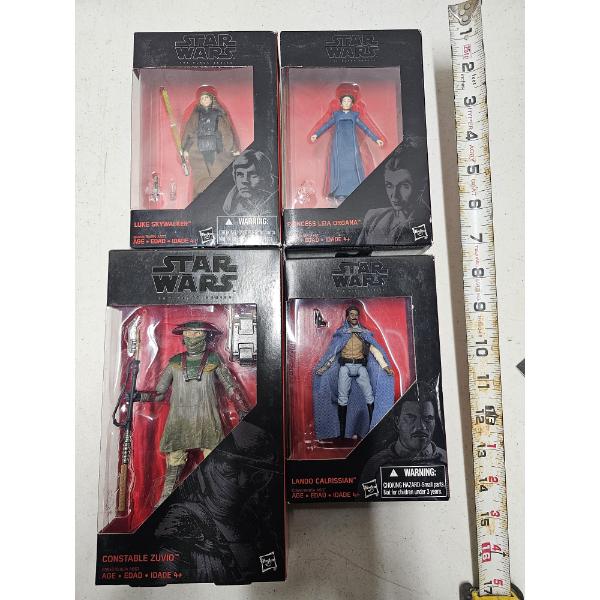Star Wars Figures (Lot  of 4) - Leia, Luke, Zuvio, and Lando!!!