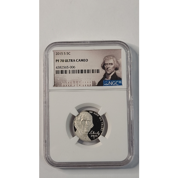 NGC PF68 ULTRA CAMEO 1973 銀貨 サッカーワールドカップ NGC 2015-S PF 70 ULTRA CAMEO Jefferson Nickel - Bosley Auctioneers