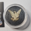 Image 4 : American Morgan Silver Dollar Tribute 250th Anniversary Black Ruthenium & 24K Gold Sculptural Coin