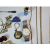 Image 11 : Assorted Costume Jewelry: Pins, Necklaces, Watch, Earrings, Vintage Perfume Bottle