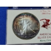 Image 2 : 1991 Silver American Eagle 1 oz .999 Fine Silver Coin - in Christmas Holder