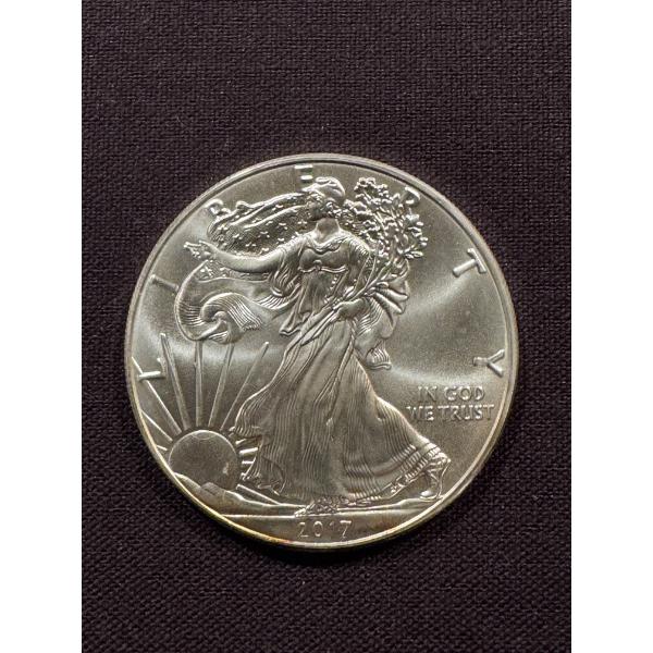 2017 United States American Eagle 1 Troy Ounce .999 Fine Pure Silver Coin - Mint Condition