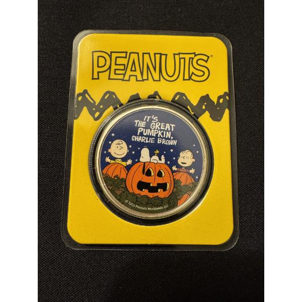 Charlie Brown The Great Pumpkin .999 One Troy Ounce .999 Fine Silver - Mint Condition