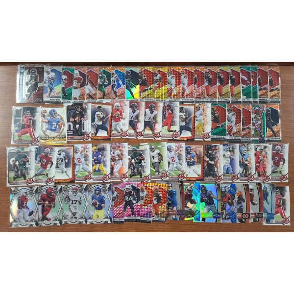 Lot of Over 60 Assorted Football Trading Cards Dated 2012-2022 - Ft. Cj Stroud, Mayfield & More!
