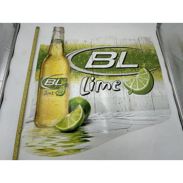 Large Budlight Lime Advertising Metal Sign Approx. 27"x28"