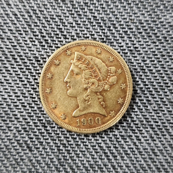 1900 United States Five Dollar Gold Coin ~ AGW: 0.2419oz ~ Only 1,405,500 Minted