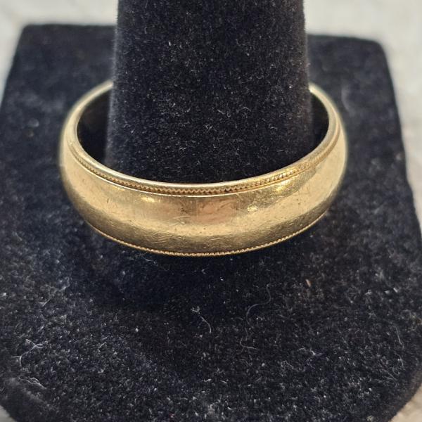 Vintage 14K Yellow Gold Men's Wedding Band Ring - Size 11.5 - Weight 11.4g