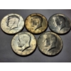 Image 3 : Five 40% Silver Kennedy Half Dollars - $2.50 Face Value