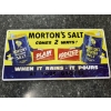 Image 1 : Morton's Salt When It Rains, It Pours 19"x19 1/2" Metal Sign - Great Condition 