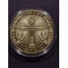 Image 2 : Founded In Jesus Christ Commemorative 24K Gold Covered Challenge Coin - Mint Condition