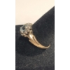 Image 2 : 10K Yellow Gold Women's Aquamarine Ring - Size 8 - Weight: 2.2g