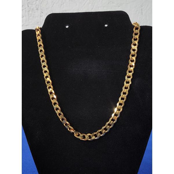 Gold-Tone Sterling Silver Chain-Link 20in" Necklace - Total Weight: 45.3g