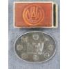 Image 1 : Two Norfolk and Western Belt Buckles - One Genuine Leather & One Marked Century Canada 