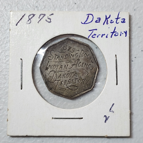 Rare 1875 Standing Rock Indian Agency Dakota Territory Trade Token 10 Lbs Meat