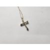 Image 8 : Stunning 10K Gold Cross Necklace with Diamonds - 18in - TW: 2.4g