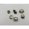 Image 1 : 5 Gorgeous Costume Rings & Moose Pin - Various Ring Sizes 