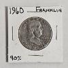 Image 1 : 1960 US Franklin Half Dollar, Composed of 90% Silver