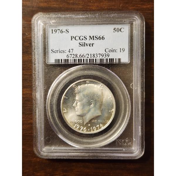 PCGS MS66 SILVER 1976-S United States Bicentennial Kennedy Half Dollar ~ Excellent Graded Silver!