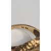 Image 7 : 14K Yellow Gold Lion's Head Statement Ring With Diamonds - Size 10 - Weight: 6.0g