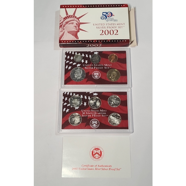 2002-S United States Mint Silver Proof Coin Set