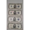 Image 1 : (4) Assorted Series United States $5 Silver Certificates - Face Value: $20.00