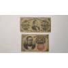 Image 1 : (2) U.S Fractional Currency Notes - 3rd Issue 1863 25 Cent Note & 5th Issue 1874 10 Cent Note