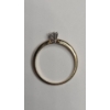 Image 5 : 14K Yellow Gold Marquise Diamond Solitaire Engagement Ring - Size 8 - Weight: 1.9g
