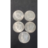 Image 1 : (5) 1964 90% Silver Kennedy Half Dollars - Face Value: $2.50