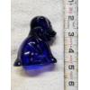 Image 5 : Degenhart Vintage Uranium Glass Dog Figurine - Cobalt - UV Reactive!!!