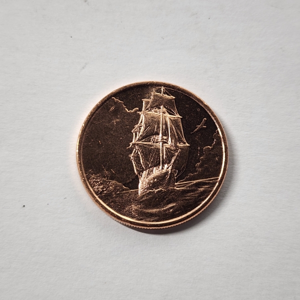2025 Ascension Island Quarter Dollar 1/4th oz .999 Fine Copper Round