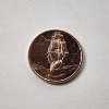 Image 1 : 2025 Ascension Island Quarter Dollar 1/4th oz .999 Fine Copper Round