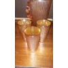 Image 4 : Antique "FIRE KING" 4 Pc Golden Amber Water Set - Pitcher & Tumblers - Perfect Condition - See Pics